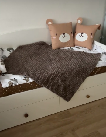 Кровать 190х90 коллекции Умка NEW (ручки - дуб) от Династия Kids