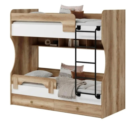 Кровать двухъярусная Омега (цвета разные) 190х80 от Династия Kids