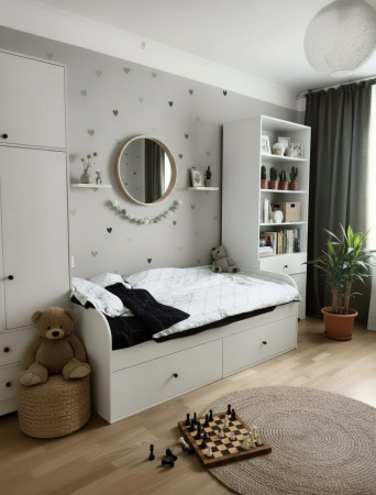 Шкаф-2 коллекции Норд  от Династия Kids