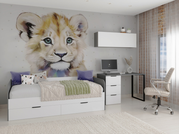 Шкаф угловой коллекции Брайт Графит-2 от Династия Kids