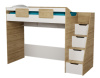 Комплект мебели (кровать-чердак Мозаика + стеллаж)