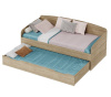 Кровать-чердак Мозаика + кровать Двушка (вяз швейцарский) 190х90 от Династия Kids