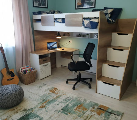 Стол угловой Твой Стиль с 3 ящиками (без принта) от Династия Kids