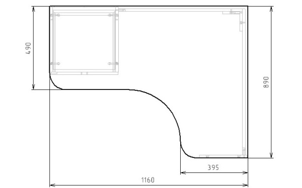 Стол угловой коллекции Юниор (дуб сонома+белый) правый/левый от Династия Kids