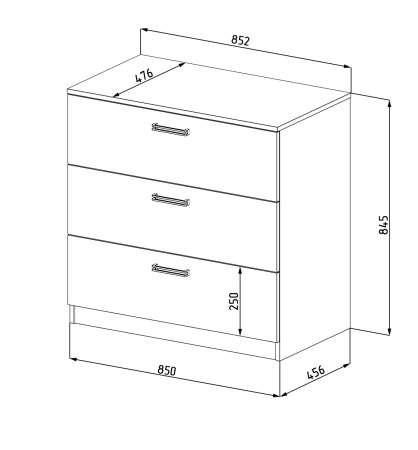 Комод коллекции Гранд (с доводчиками) от Династия Kids
