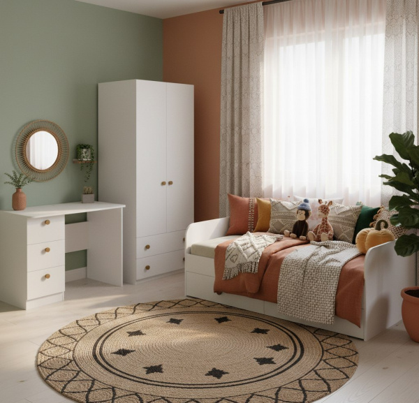 Комплект мебели Умка NEW: стол + шкаф + кровать 180х80 