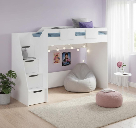 Кровать-чердак 190х90 коллекции Мозаика-2  от Династия Kids