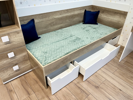 Кровать угловая 90х200 коллекции Модерн (правая/левая) от Династия Kids