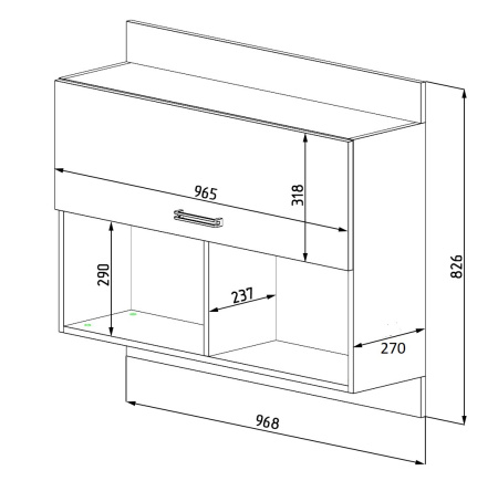 Полка навесная коллекции Престиж-1 от Династия Kids