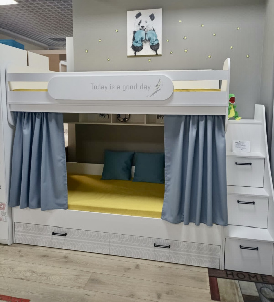 Комплект занавесок (2 шт) цвет серый от Династия Kids