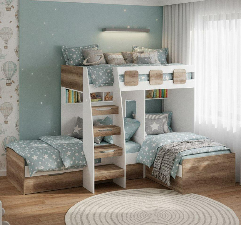 Трехъярусные кровати 