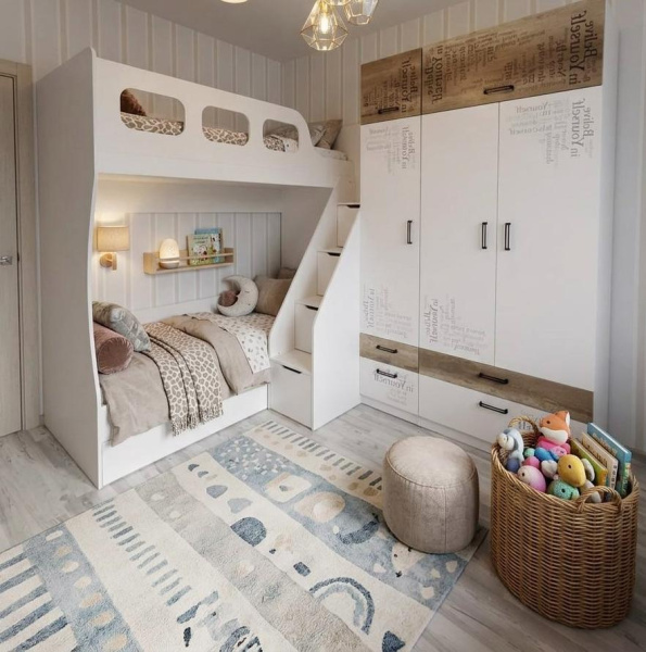 Двухъярусная кровать Умка-7 (цвета разные) 190х80  от Династия Kids