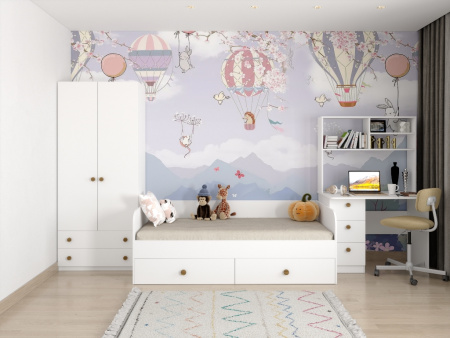 Стол угловой 1160 мм Умка NEW (ручки - дуб) от Династия Kids