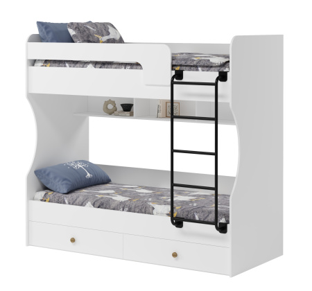 Кровать двухъярусная Омега (цвета разные) 190х80 от Династия Kids