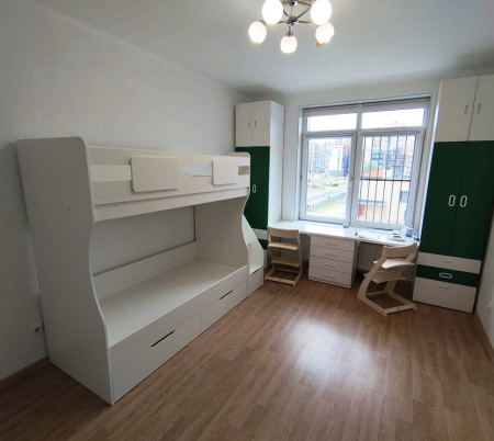 Кровать 2-х ярусная МИА 180х80 (дуб сонома + белый) от Династия Kids