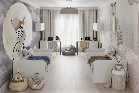 Шкаф угловой коллекции Брайт Золотистый от Династия Kids